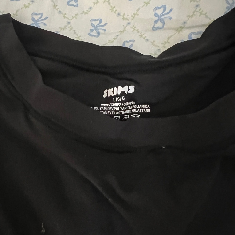 SKIMS Black Cotton Top